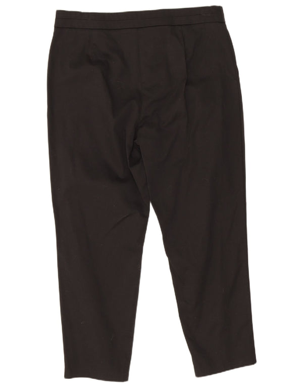 Pantaloni tăiați pentru femei Marks & Spencer UK 12 Medium W30 L23 Bumbac negru