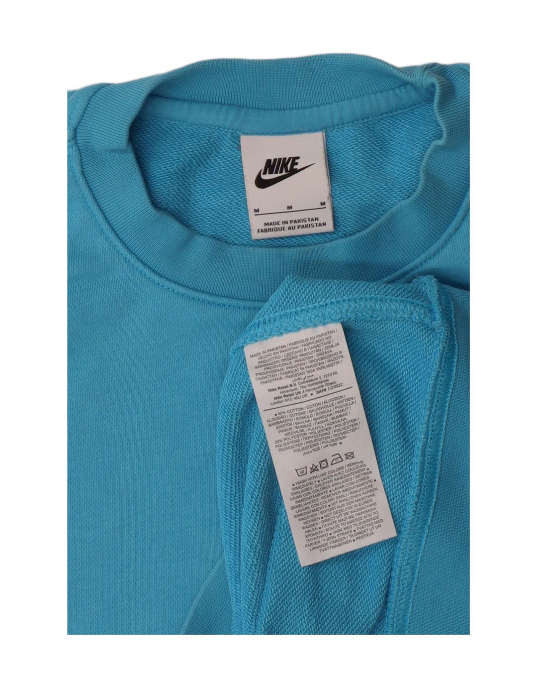 NIKE Mens Sweatshirt Jumper Medium Blue Cotton Vintage Nike and Second-Hand Nike from Messina Hembry 