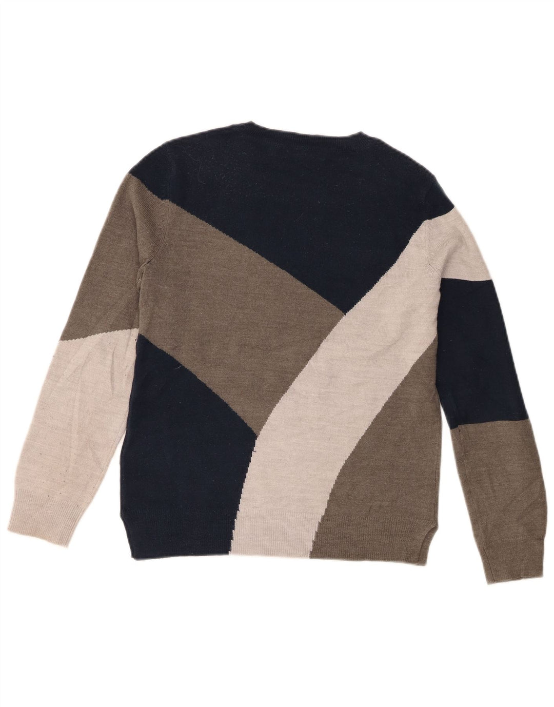 Pulover pentru femei Marks & Spencer cu decolteu rotund UK 8, mic, gri, bloc de culoare