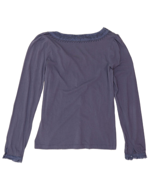 Bluză cu mânecă lungă pentru femei Massimo Dutti, UK 14, bumbac albastru mediu