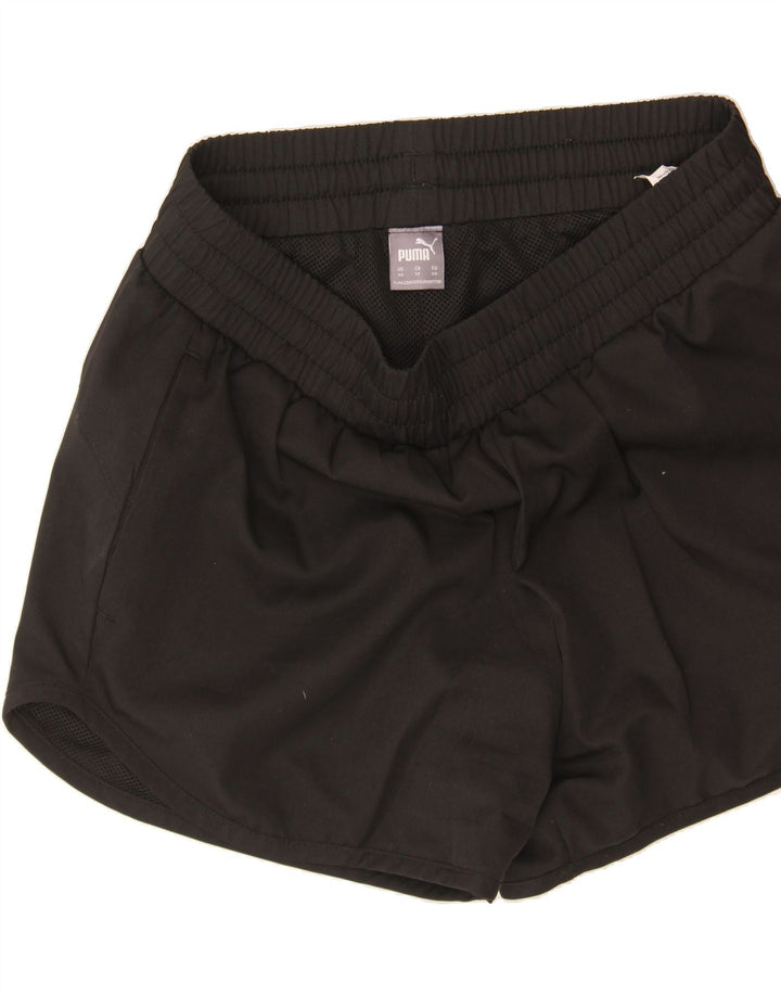 PUMA Womens Sport Shorts UK 6 XS  Black Polyester Vintage Puma and Second-Hand Puma from Messina Hembry 