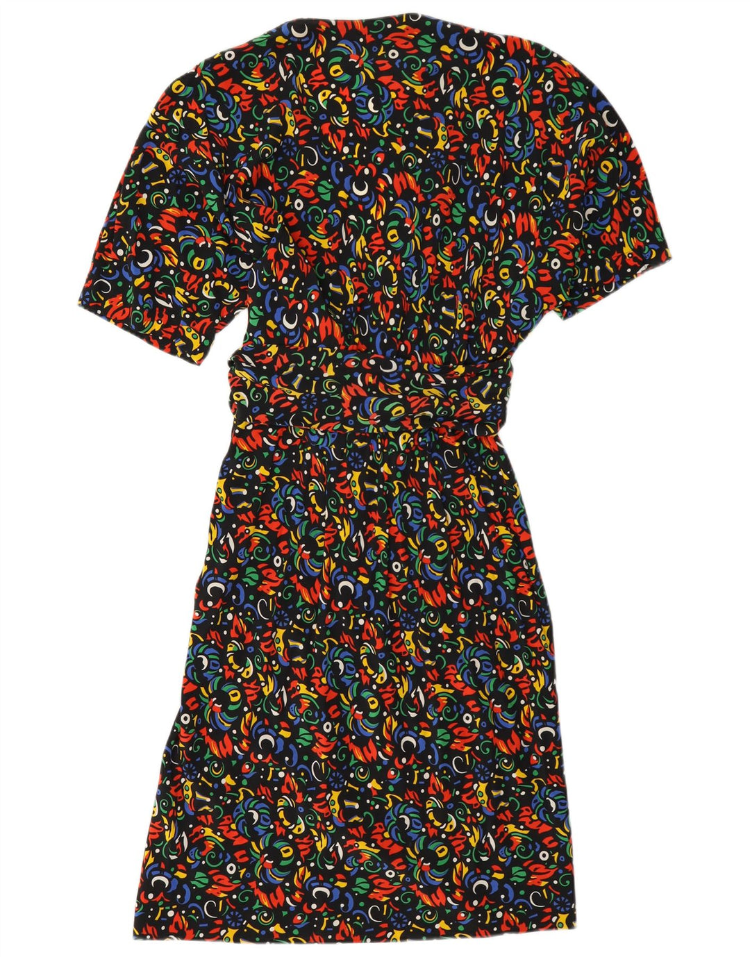Rochie vintage pentru femei IT 46 Mătase geometrică multicoloră mare