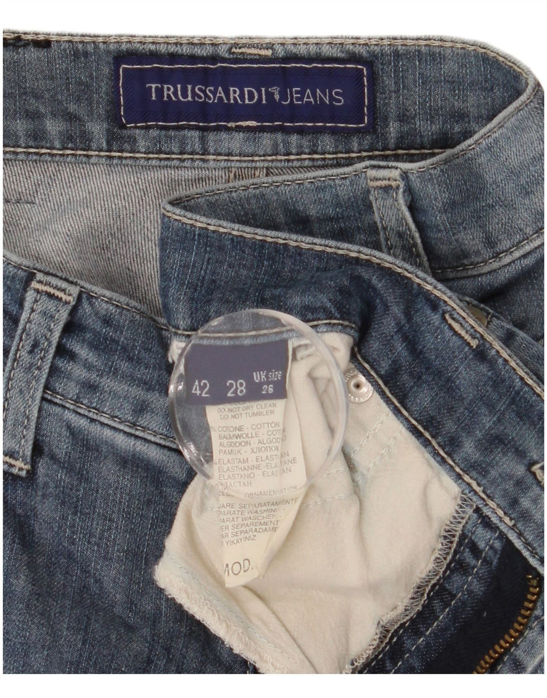 TRUSSARDI Blugi Drepți Femei L26 L30 Bumbac Albastru