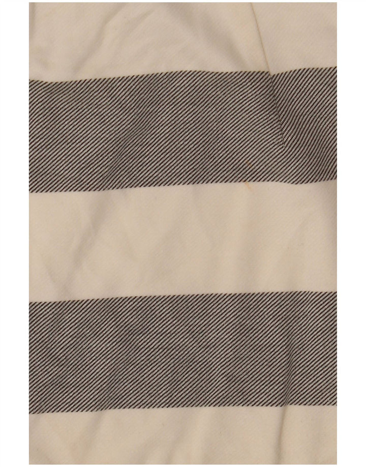 Fusta mini Topshop pentru femei UK 10 Small W28 Off White Striped Viscose