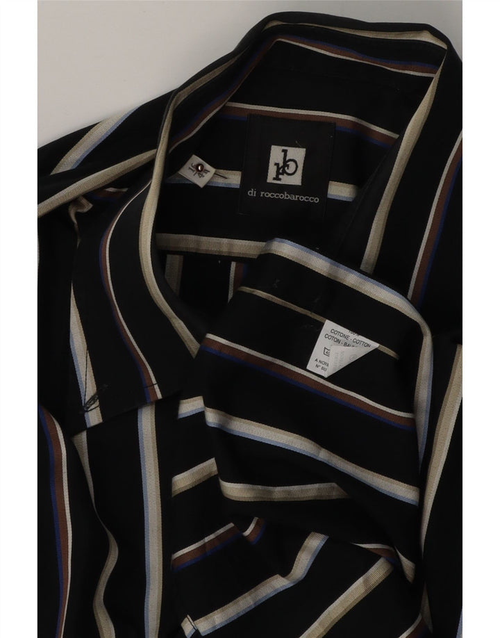 ROCCOBAROCCO Cămașă Bărbați Mărimea 41 16 Mare Bumbac cu dungi negre