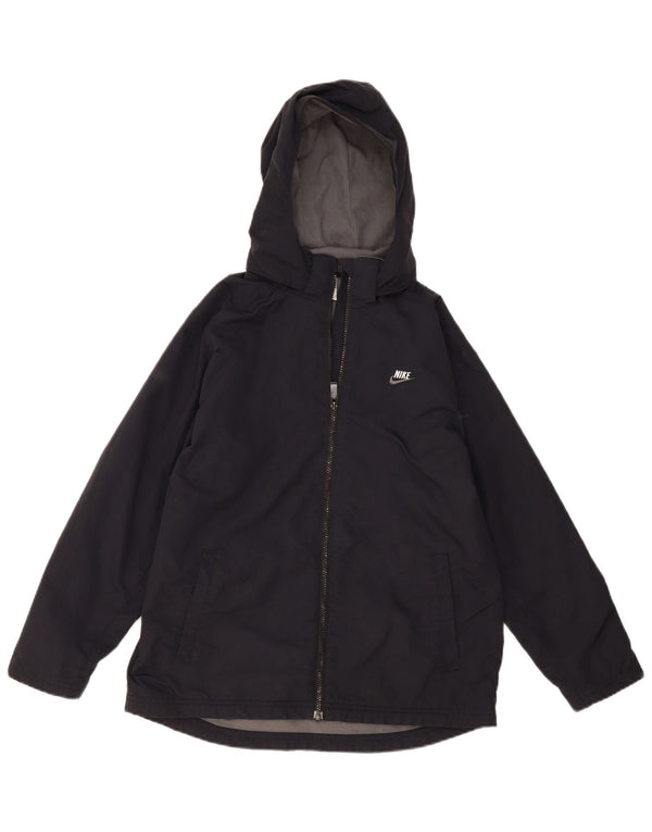 Jachetă de vânt cu glugă Nike pentru băieți 12-13 ani, mare, negru, nailon