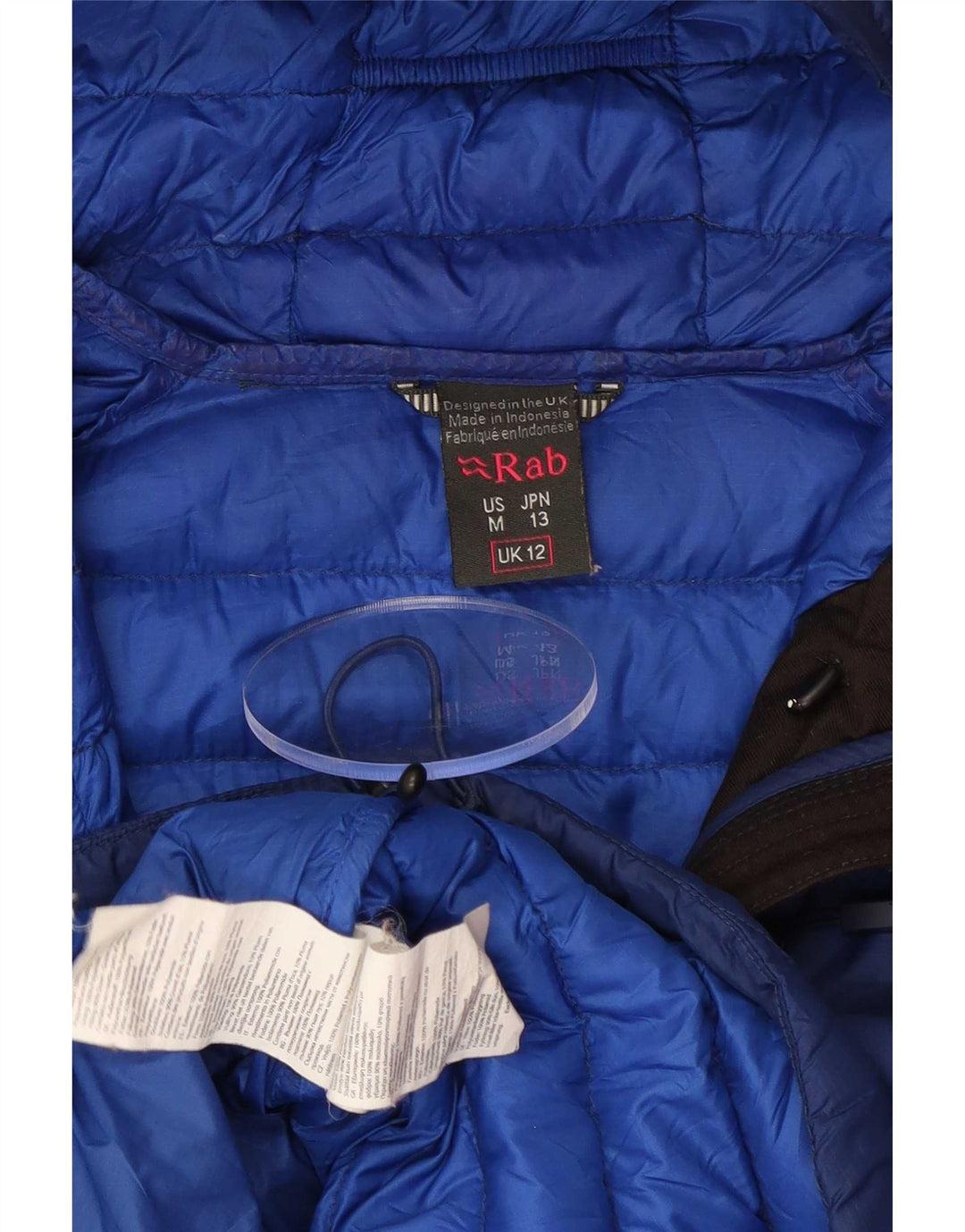 Jachetă căptușită cu glugă pentru femei Rab UK 12 Medium Blue Poliamidă