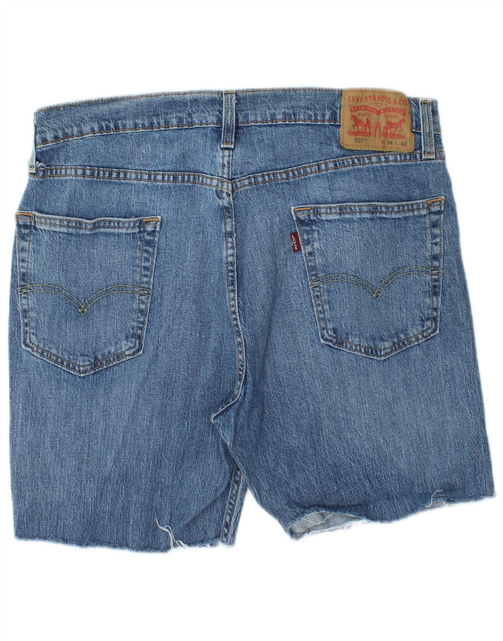 Pantaloni scurți din blugi pentru bărbați LEVI'S 527 W34, bumbac albastru mare