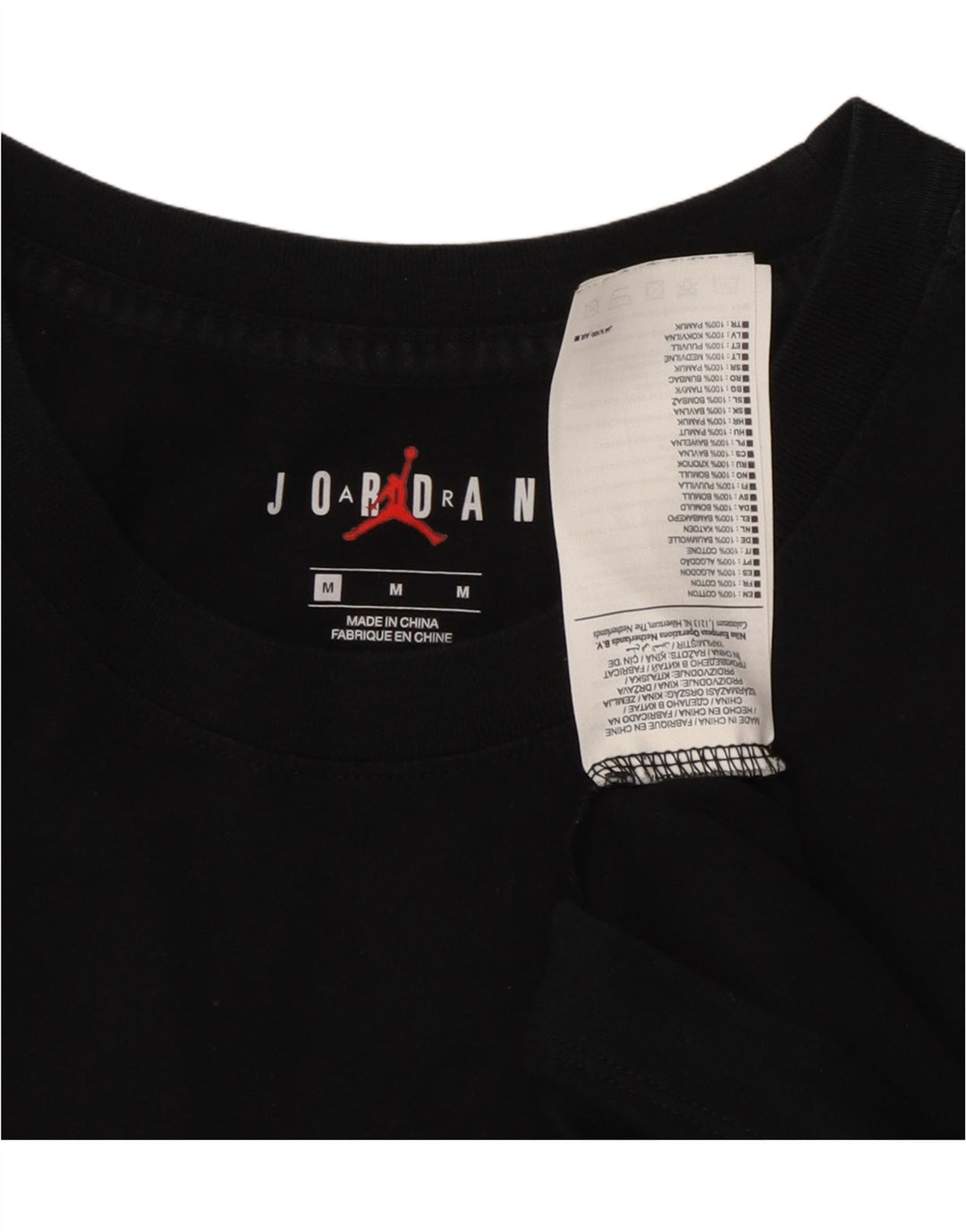 Tricou grafic Bărbați JORDAN Top Mediu Negru Bumbac