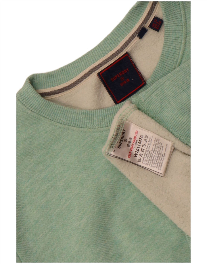 Pulover supradimensionat pentru femei Superdry UK 12 bumbac verde mediu