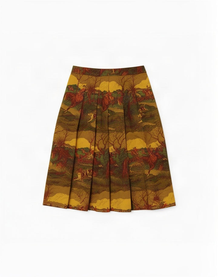 Pantaloni Capri de damă vintage cu model abstract IT 40 Small W24 L18 Multicol