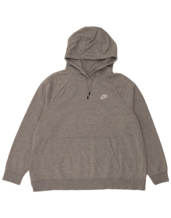 Pulover Nike pentru femei, cu formă relaxată, cu glugă, Marea Britanie 18 XL, sport din bumbac cu pete gri
