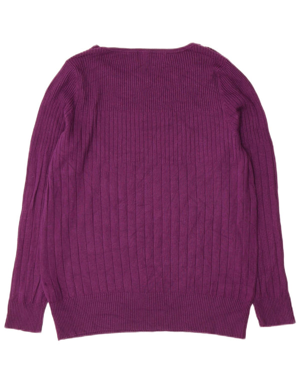 Pulover pentru femei Marks & Spencer cu decolteu cu barca UK 20 2XL Viscoză violet
