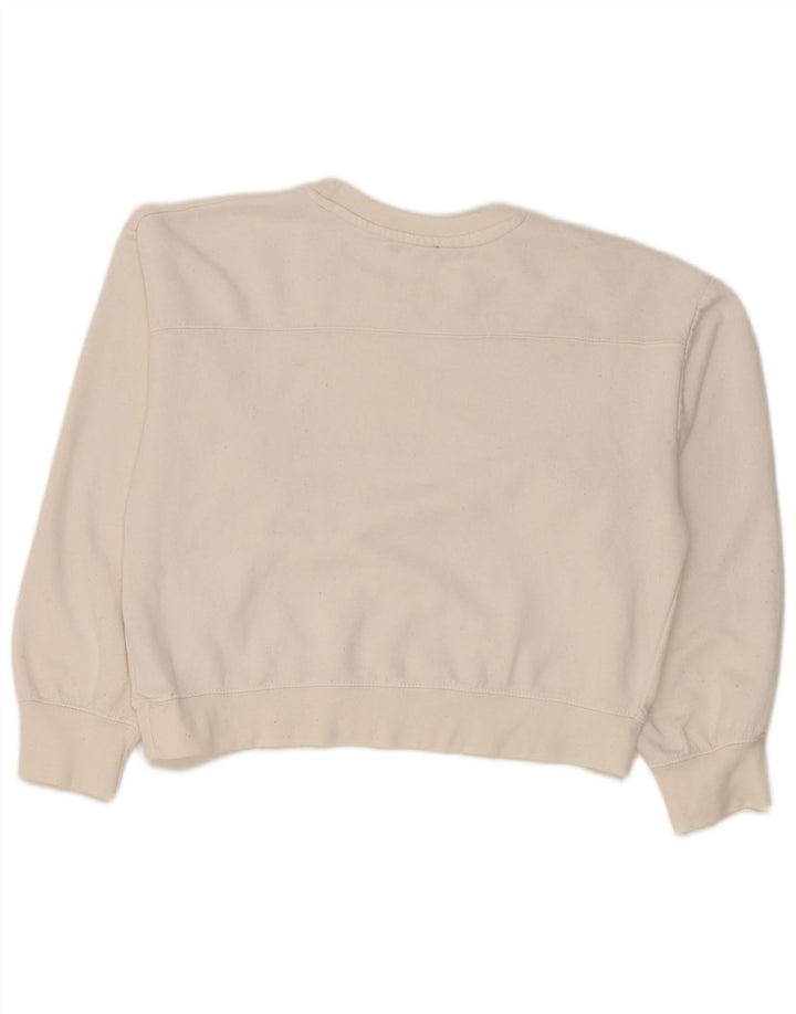 Pulover crop pentru femei Zara UK 14 Poliester alb mediu