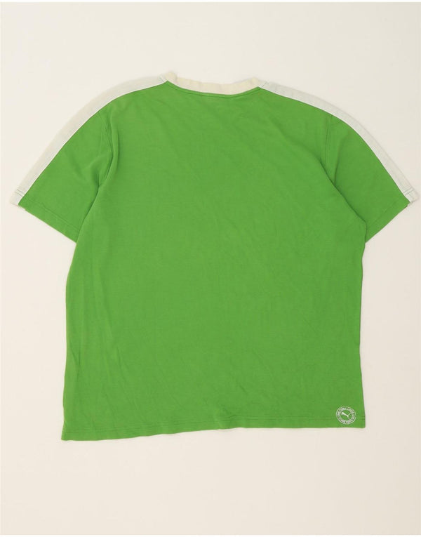 Tricou grafic Puma pentru bărbați Top XL, bumbac color bloc verde