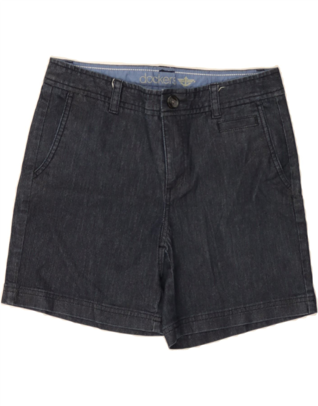 DOCKERS Womens Chino Shorts US 4 Small W30 Navy Blue Cotton Vintage Dockers and Second-Hand Dockers from Messina Hembry 