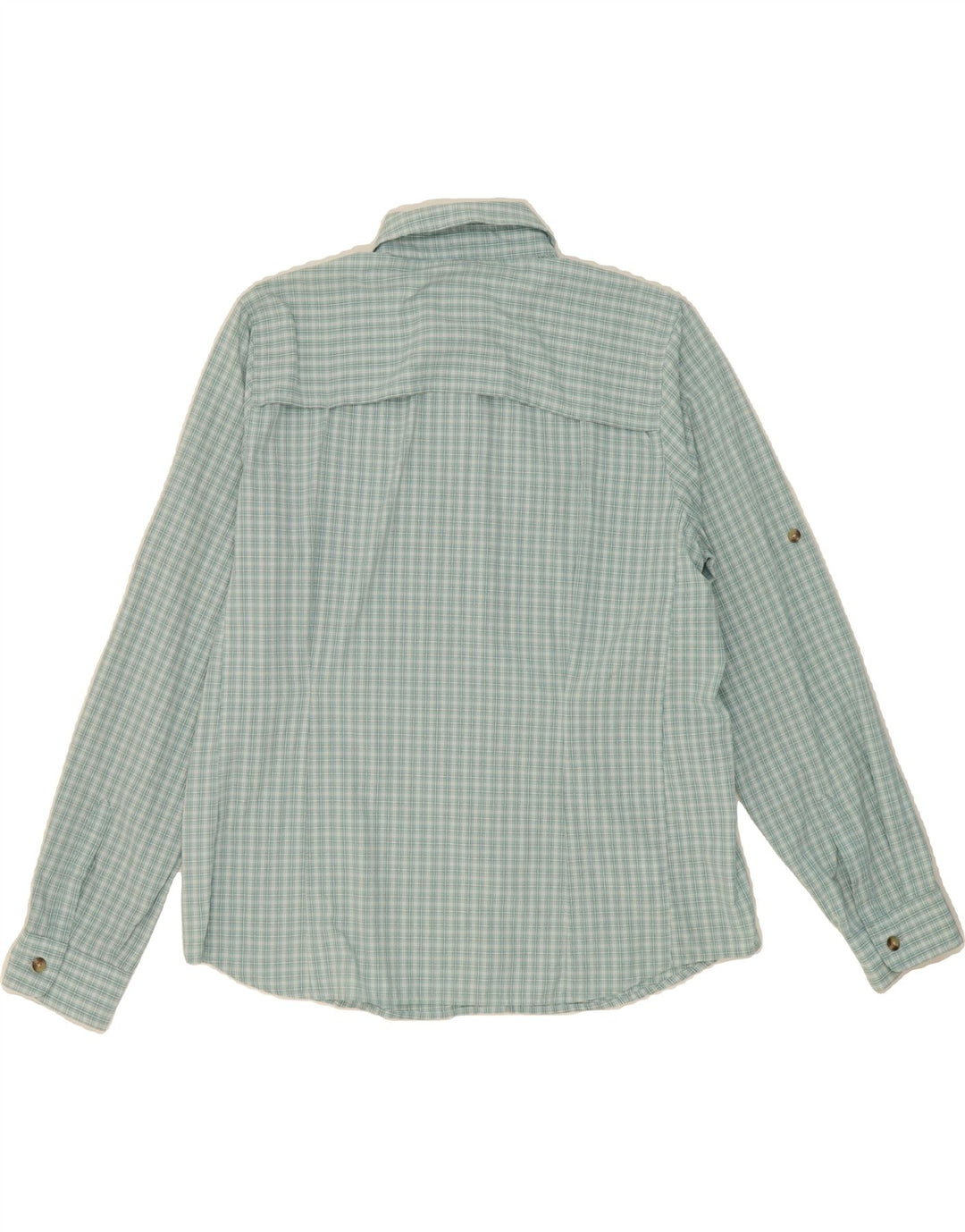 EDDIE BAUER Womens Shirt UK 16 Large Blue Check Nylon Vintage Eddie Bauer and Second-Hand Eddie Bauer from Messina Hembry 