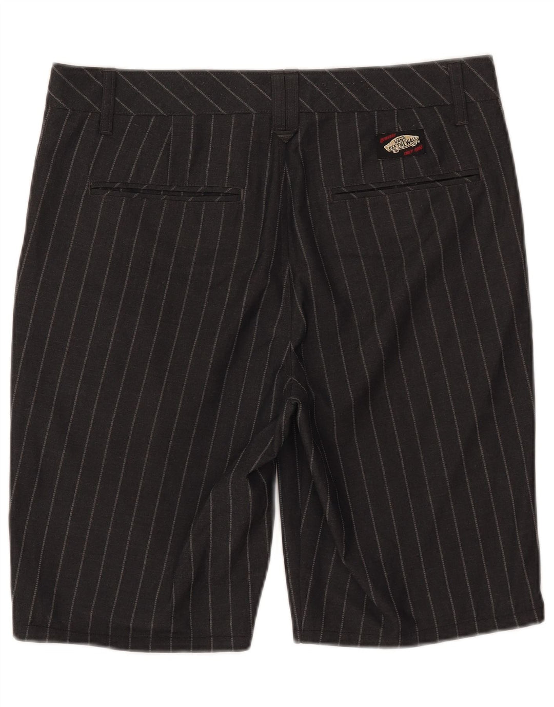 Pantaloni scurți chino pentru bărbați Vans W32 Poliester cu dungi negre medii