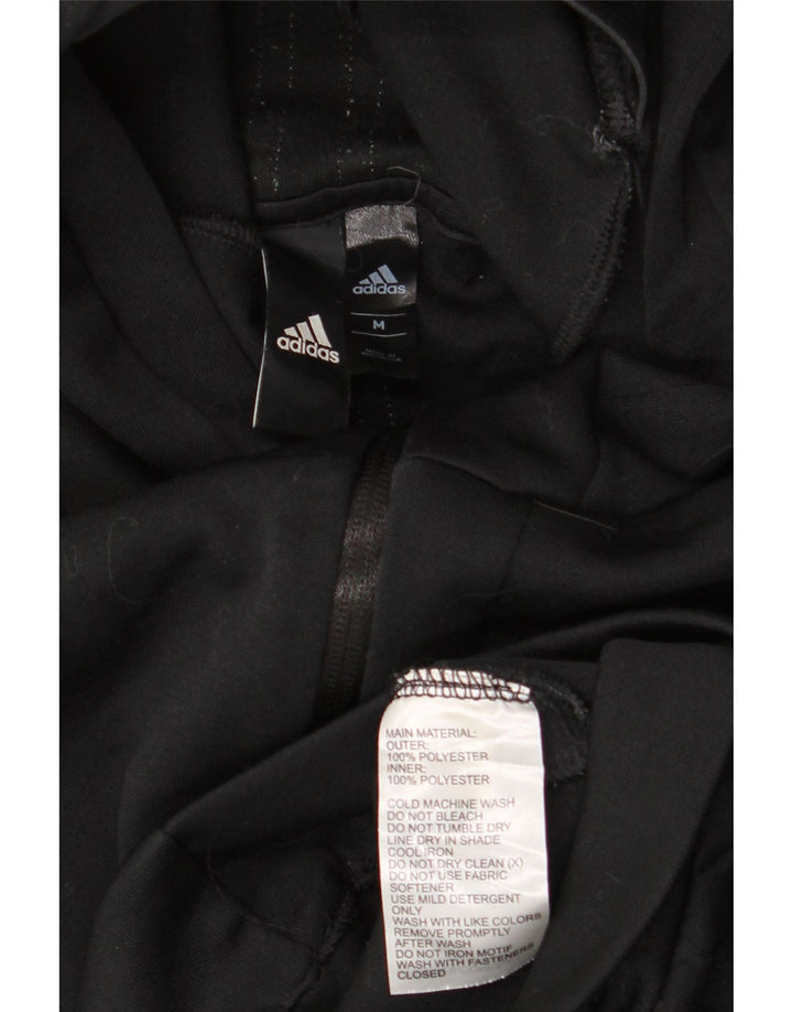 Pulover ADIDAS Climalite Graphic Zip pentru bărbați, poliester mediu negru