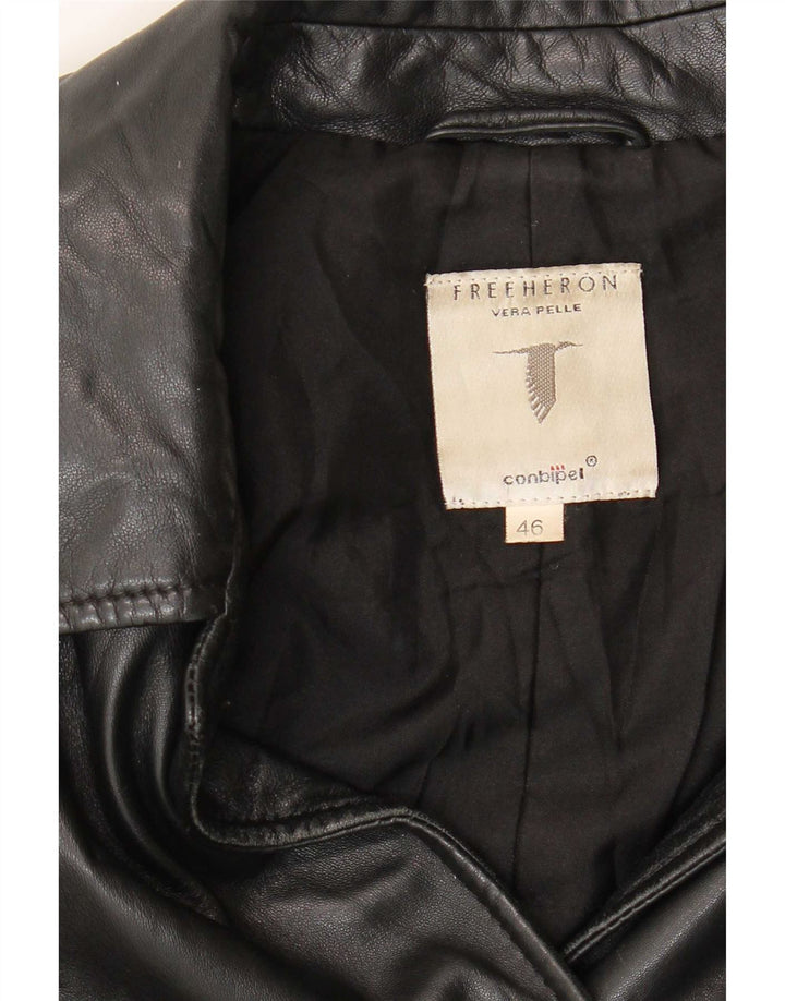 Palton din piele Free Heron pentru femei Conbipel IT 46 Large Black