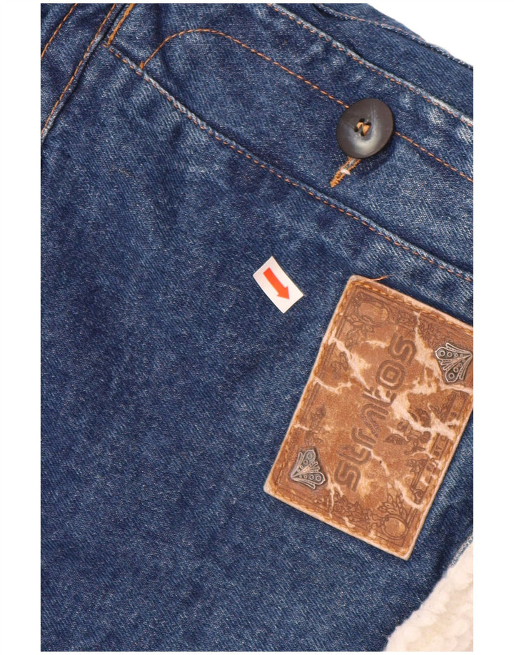 STRATOS Jachetă pentru bărbați din denim Sherpa UK 42 XL Bumbac albastru