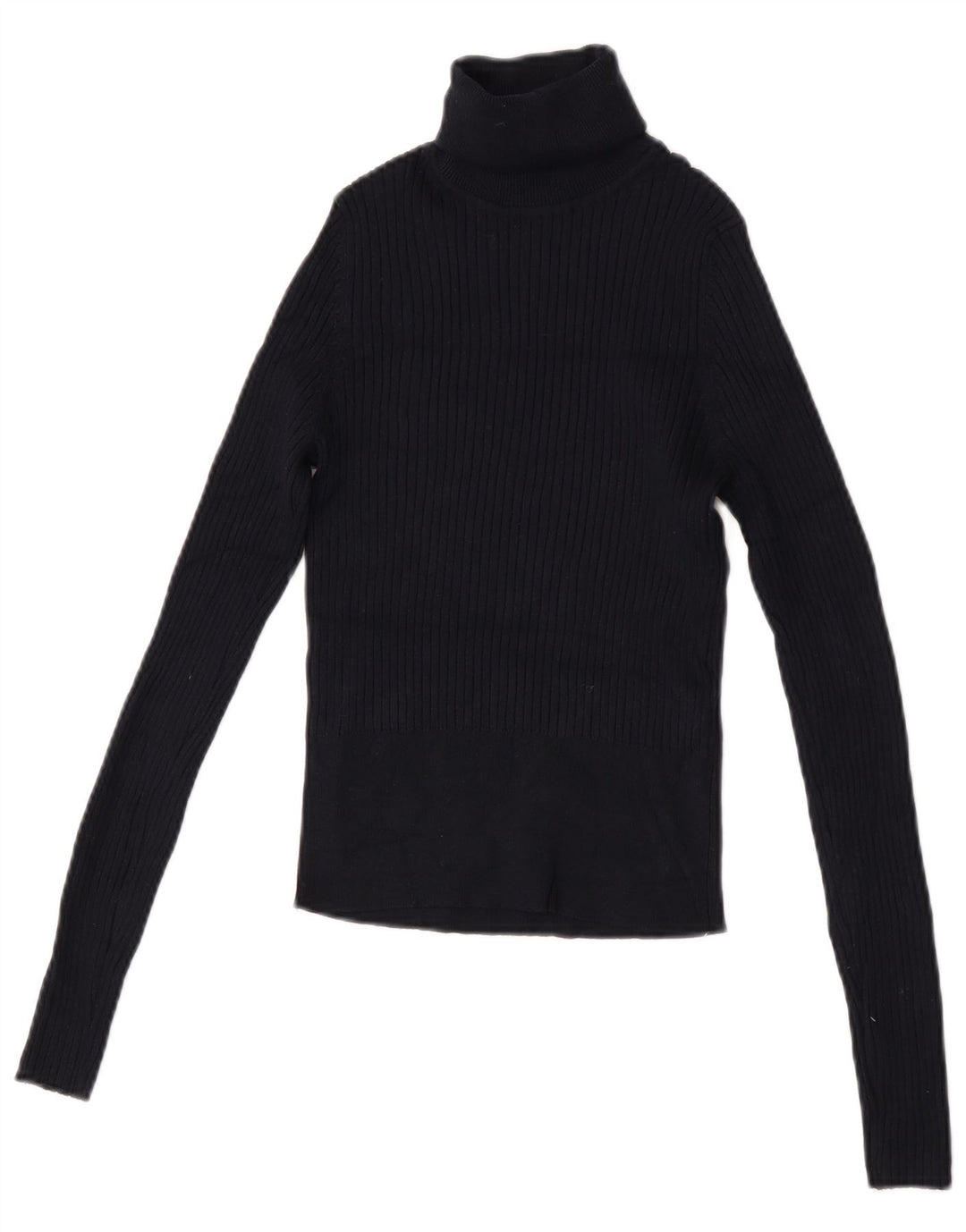 Crop Top pentru femei Zara cu mânecă lungă UK 12 Medium Bleumarin Viscoză