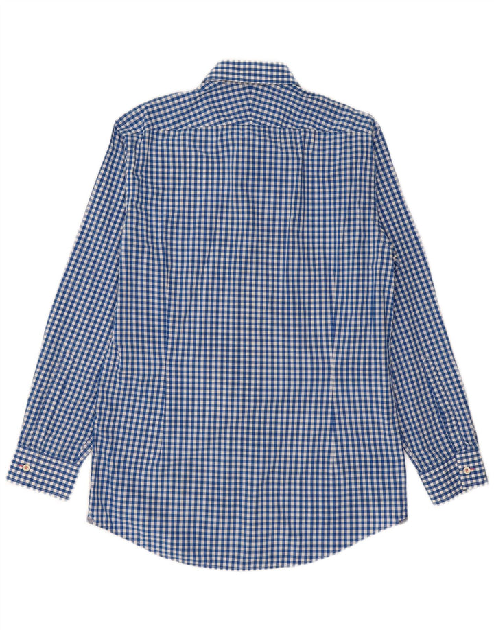 Cămașă pentru bărbați Charles Tyrwhitt Extra Slim Fit Mărimea 41/16 Mare albastru Gingham