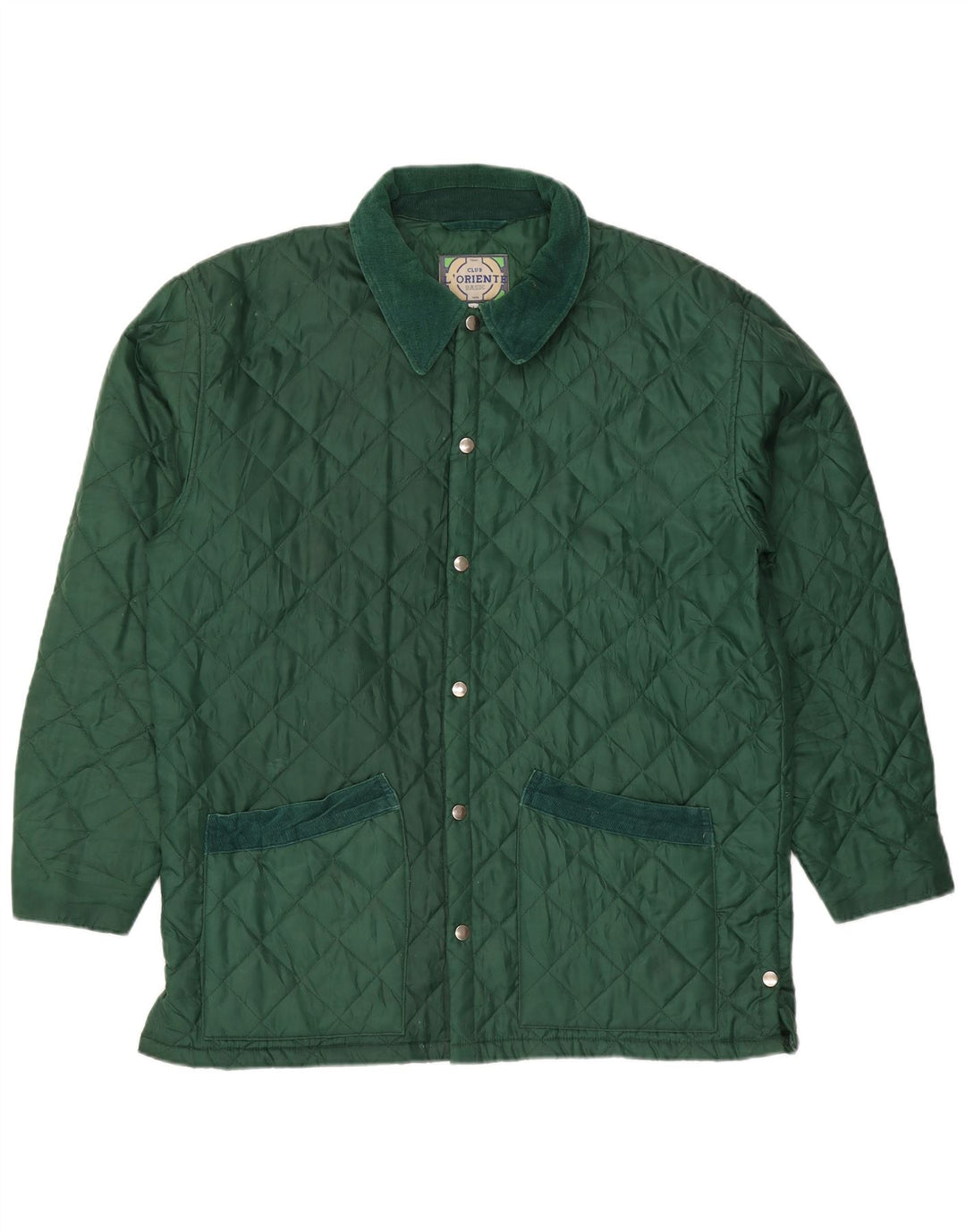 Jachetă matlasată vintage pentru bărbați UK 40 mare nailon verde