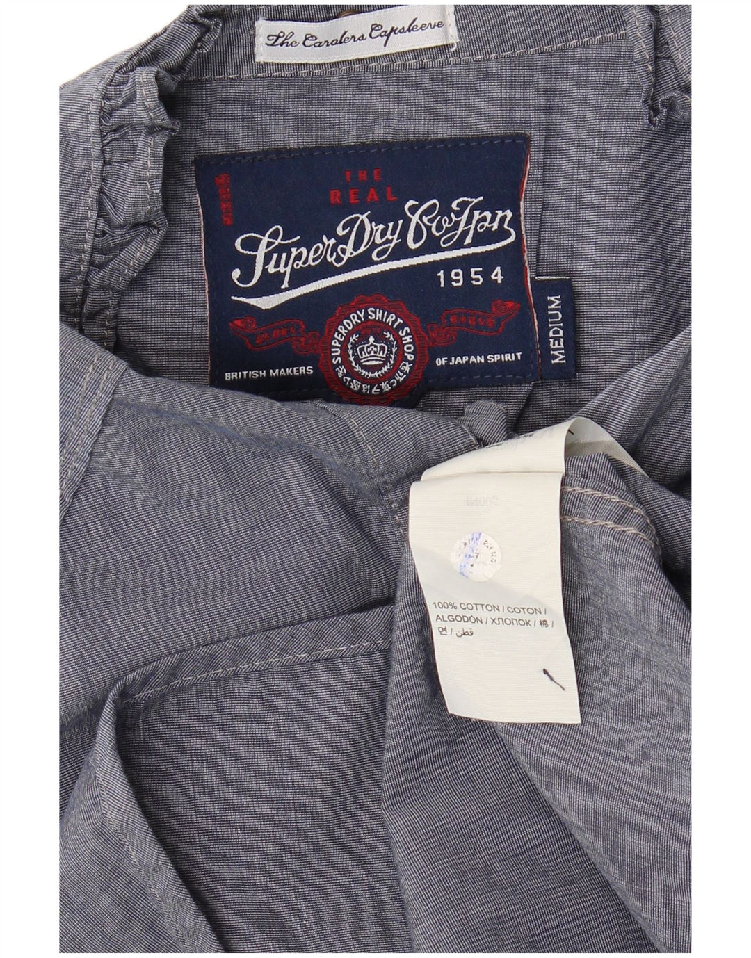 Bluză cămașă cu volane în față pentru femei SUPERDRY UK 12 Medium Bleumarin