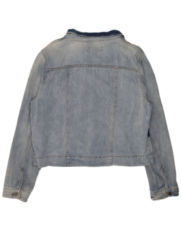 Jachetă de blugi Dkny pentru femei UK 18 XL, albastru, bumbac color bloc