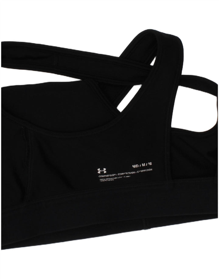 Under Armour Womens Compression Graphic Sport Bra Top Medium Black Sports