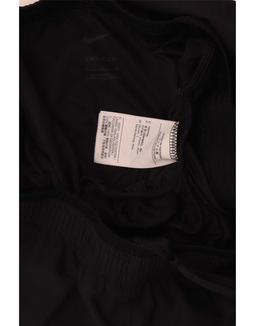 Pantaloni scurți sport Nike Dri Fit pentru femei UK 16, mari, negru, poliester