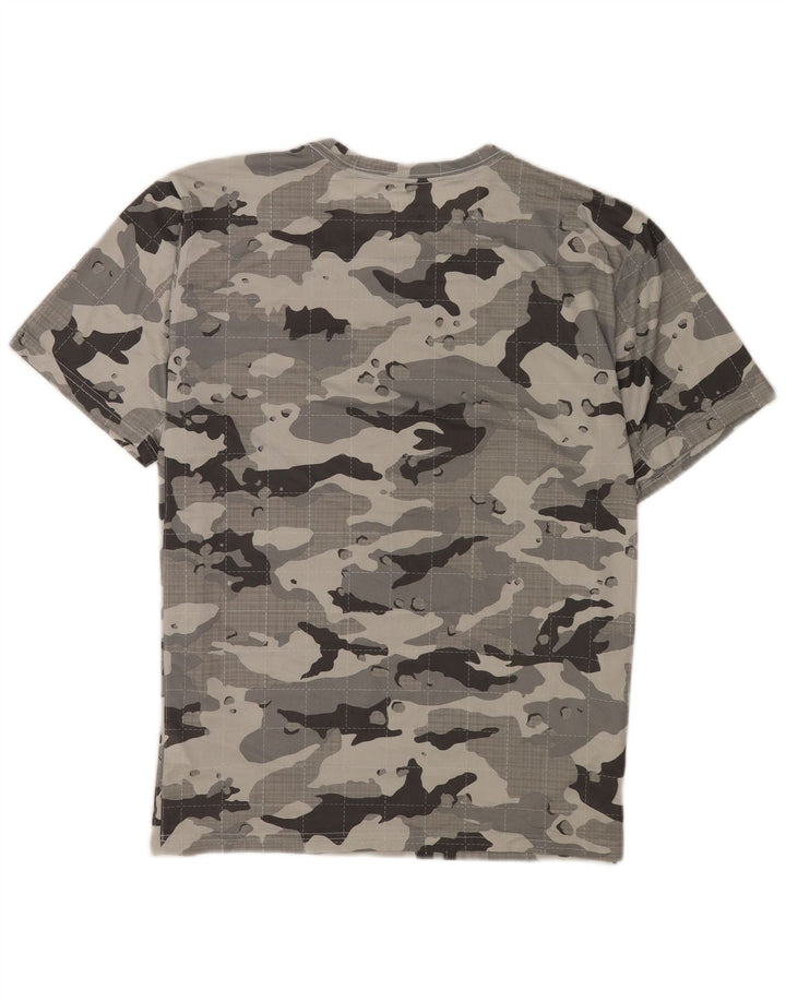Tricou Nike Dri Fit pentru bărbați Top mare, gri, camuflaj, poliester