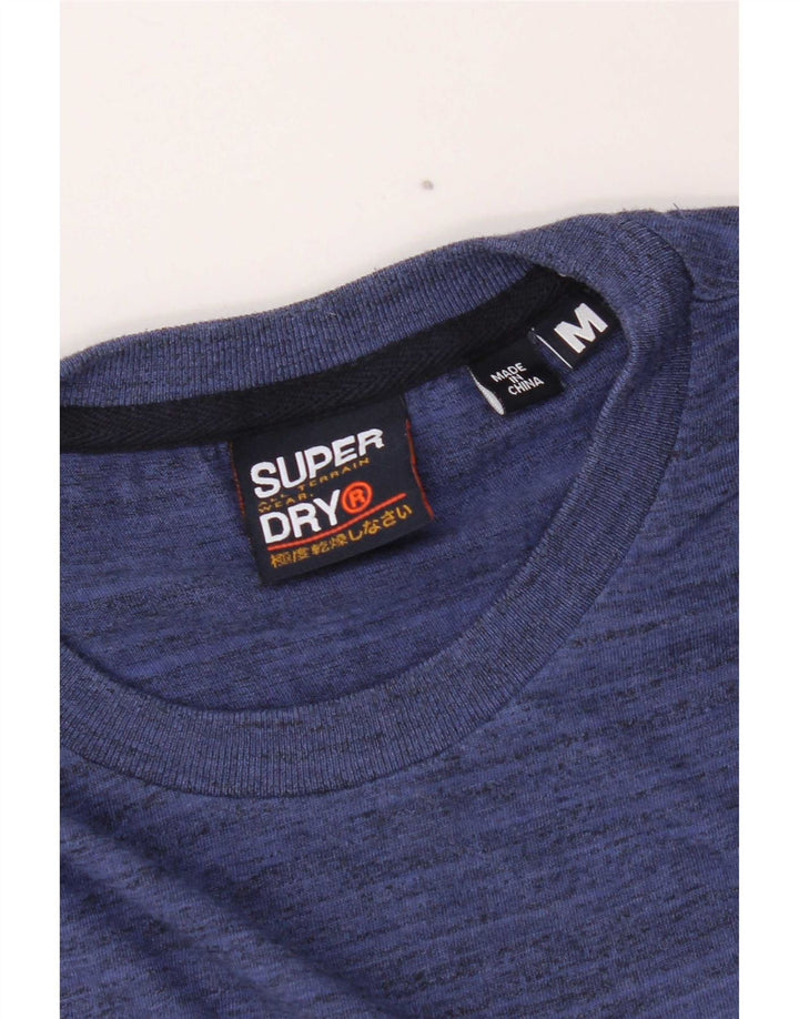Tricou cu grafică obișnuită Superdry pentru bărbați Top mediu albastru bumbac cu pete