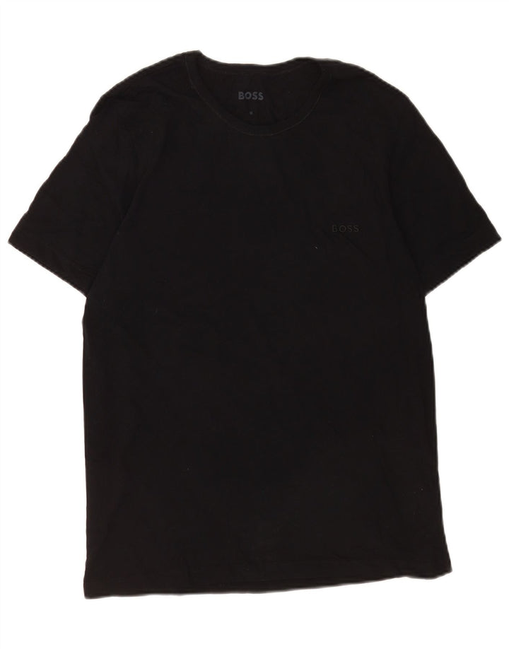 Tricou pentru bărbați Hugo Boss Top mediu din bumbac negru