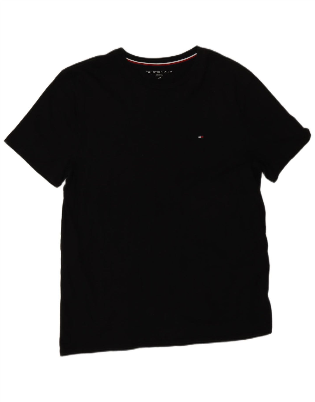 Tricou Tommy Hilfiger pentru bărbați Top mare din bumbac negru
