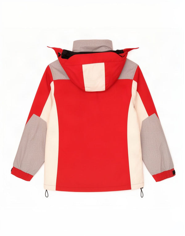 Jachetă de schi pentru femei Kappa cu glugă UK 14 Medium Red Colorblock Poliester