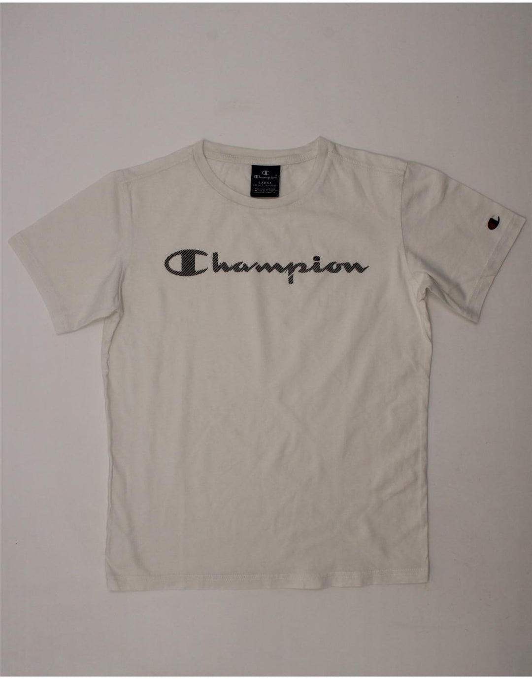 CHAMPION Boys Graphic T-Shirt Top 11-12 Years Large White Vintage Champion and Second-Hand Champion from Messina Hembry 