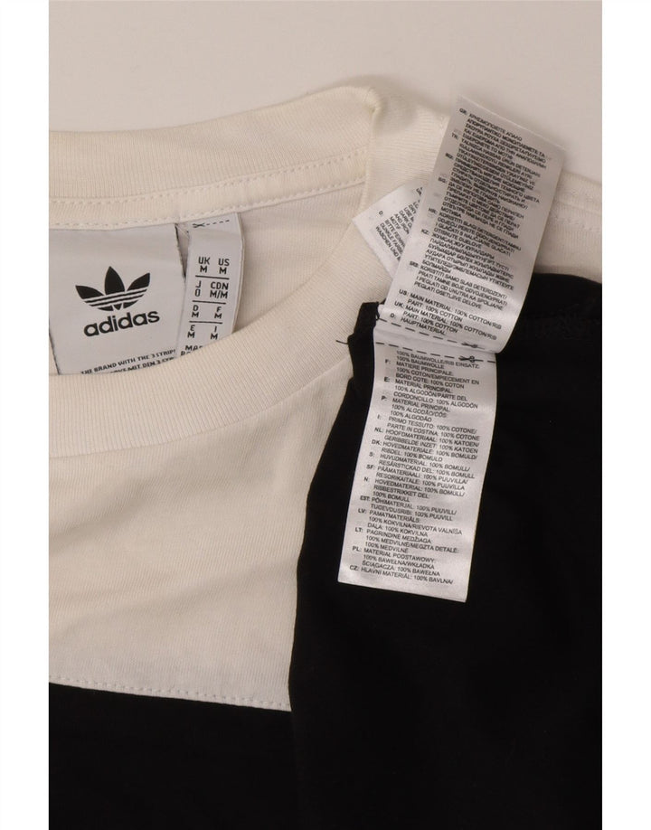 Tricou pentru bărbați Adidas Top Mediu Negru Bumbac Colorblock