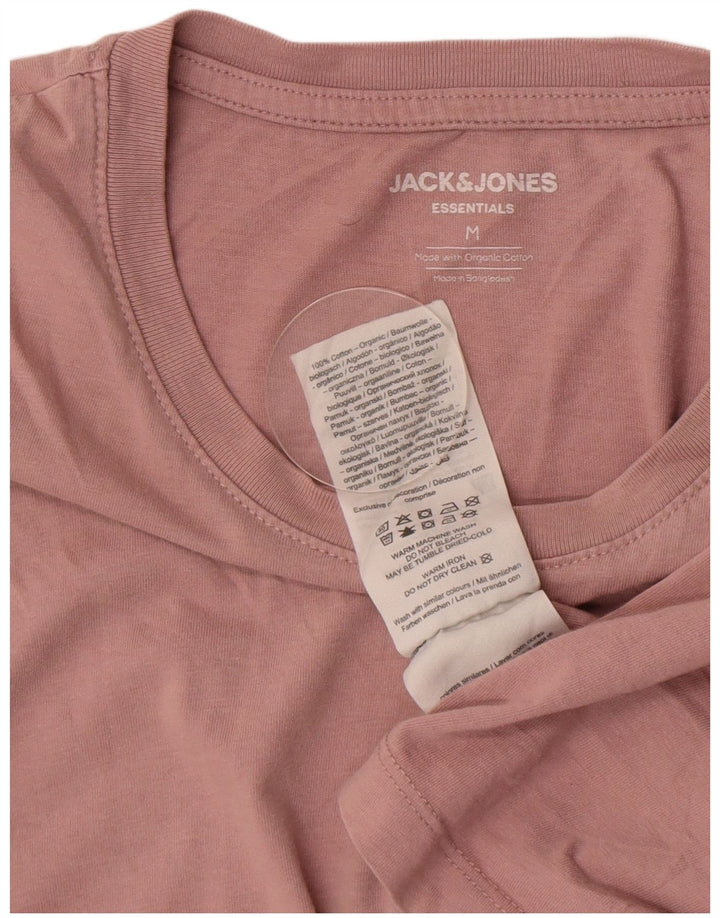 Tricou Jack & Jones pentru bărbați Top din bumbac roz mediu