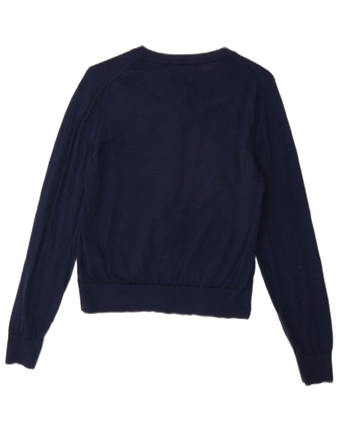 Pulover cardigan pentru femei Marks & Spencer UK 14 Mediu Lână merino bleumarin