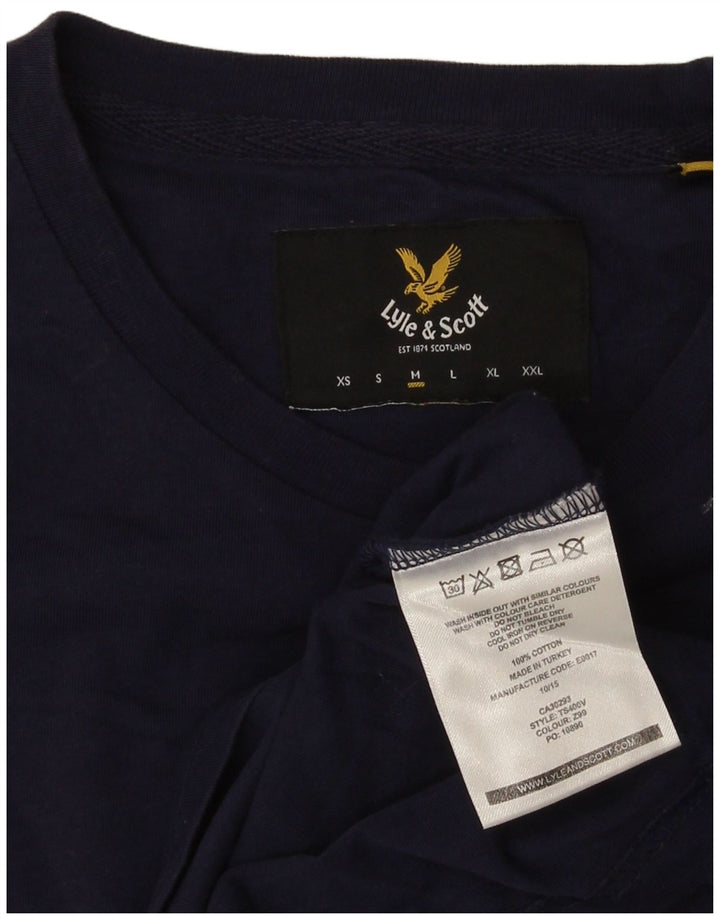 Tricou pentru bărbați Lyle & Scott, bumbac, albastru bleumarin mediu