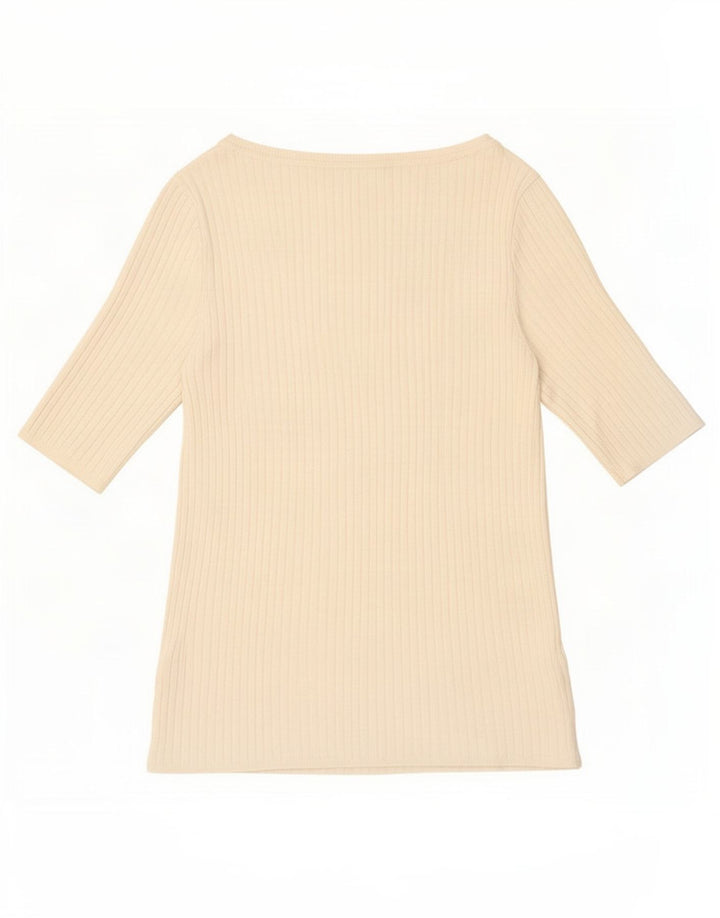 Marks & Spencer Top pentru femei cu mâneci 3/4 UK 12 Medium Off White Viscose