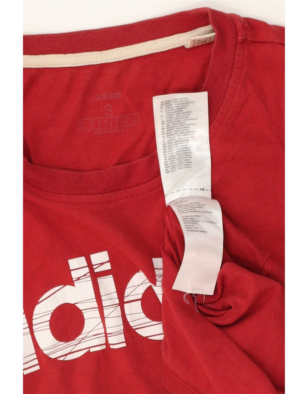 Tricou grafic pentru bărbați Adidas Top mic, roșu, bumbac
