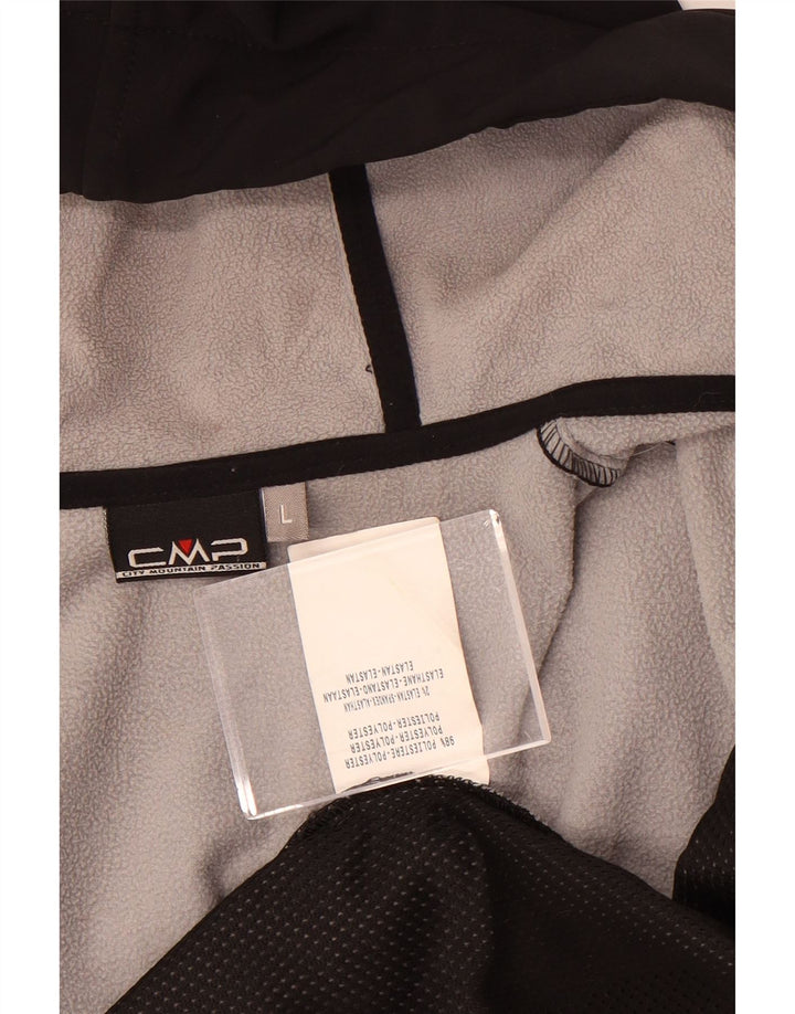 Jachetă de vânt cu glugă pentru bărbați CMP UK 40, mare, negru, poliester color bloc
