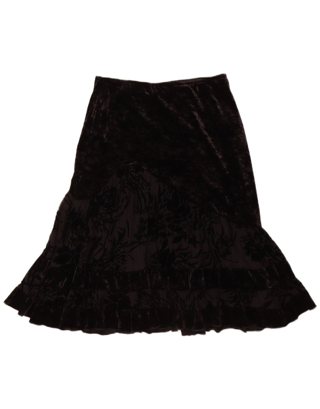 JOSEPH RIBKOFF Fusta trompeta din velur pentru femei UK 14 Large W30 Poliester negru