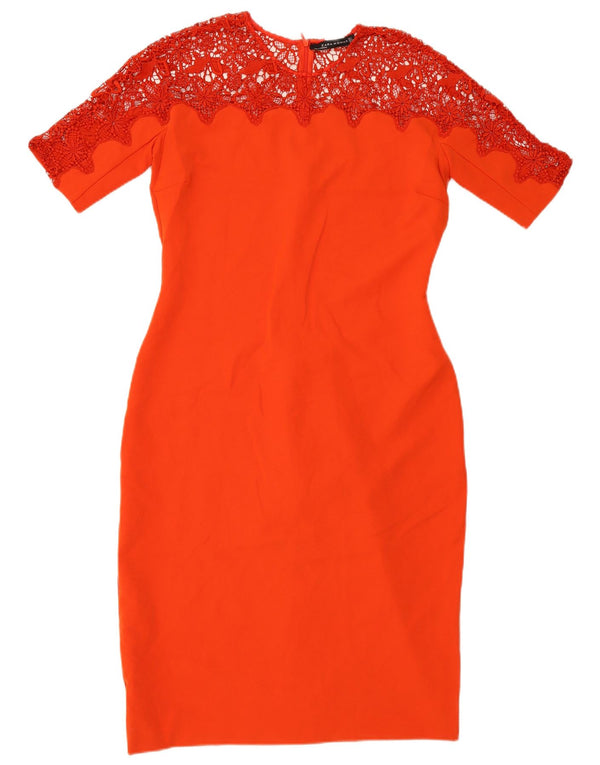 Rochie din dantelă Zara pentru femei UK 14 Poliester roșu mare
