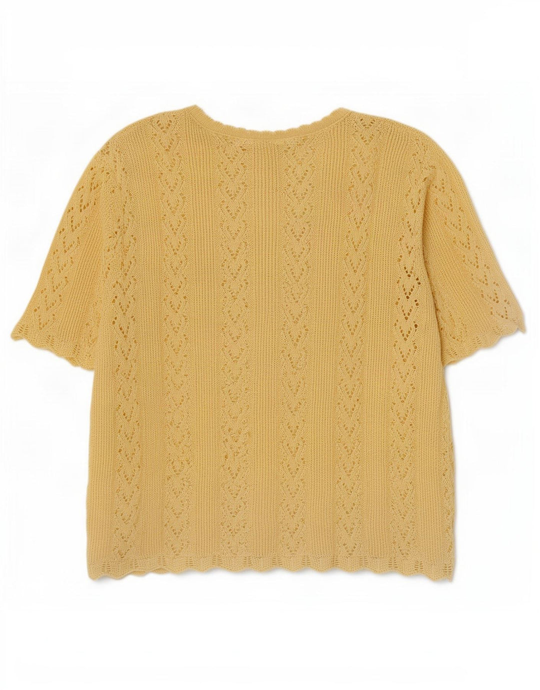 Bluză din tricot supradimensionată pentru femei Vintage UK 14 Galben mediu