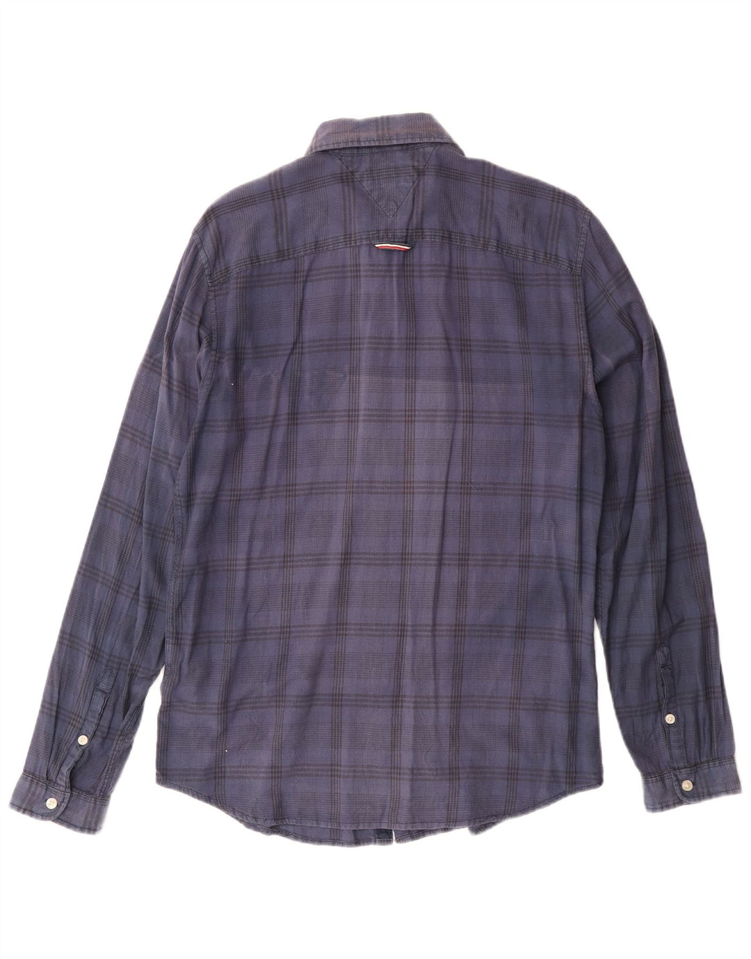 Cămașă pentru bărbați Tommy Hilfiger, bumbac cu carouri, albastru bleumarin mediu