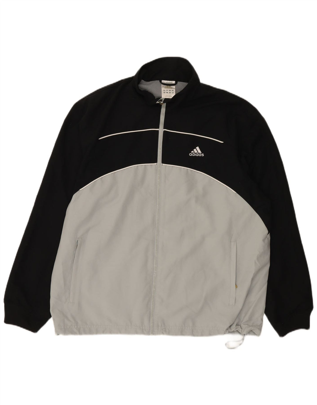 Jachetă de ploaie Adidas pentru bărbați Marea Britanie 44/46, mare, alb, poliester color bloc